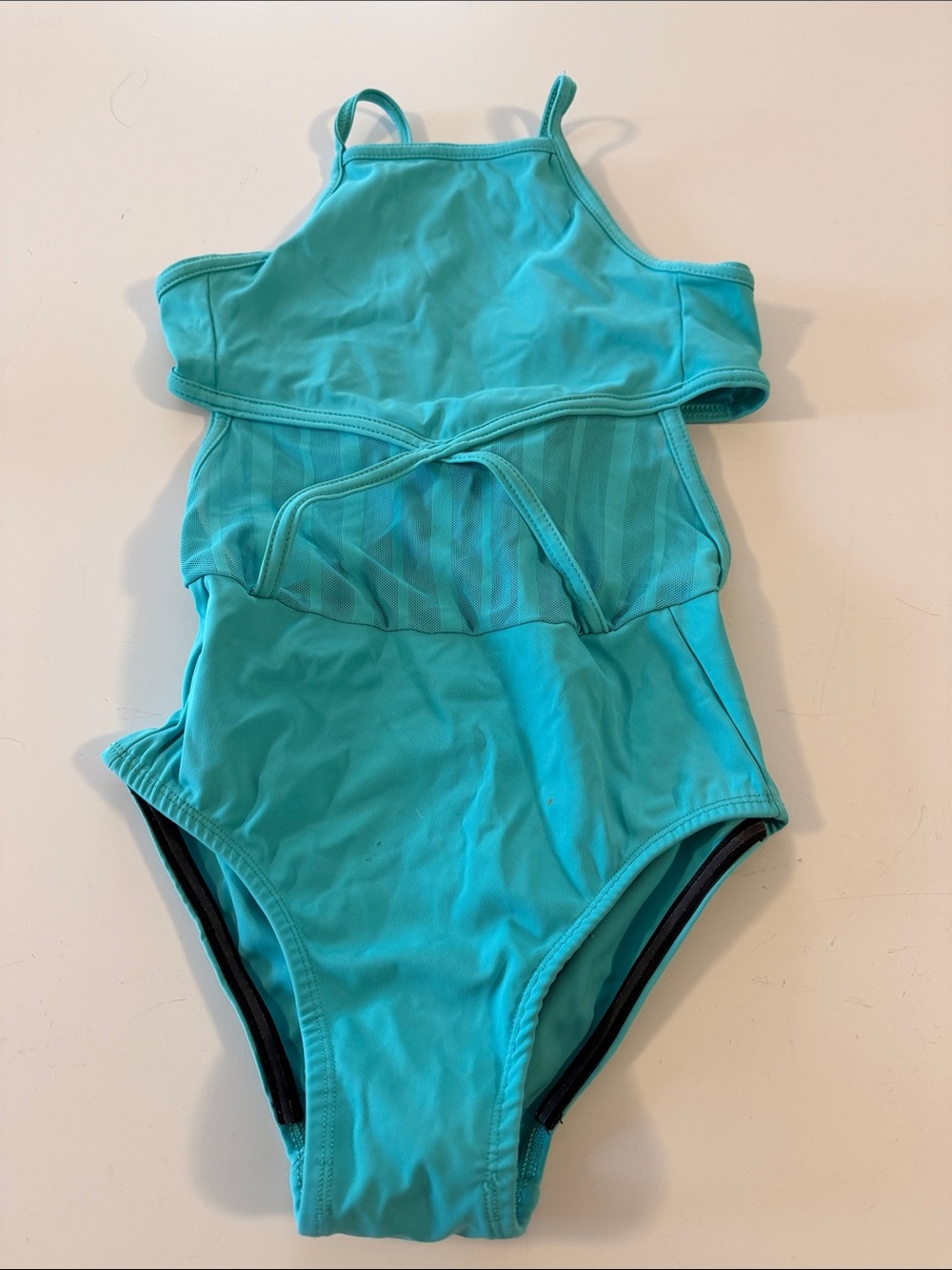 Honeycut XS Aqua Dance Leotard Mesh Cutout Bodysuit Contemporary Jazz